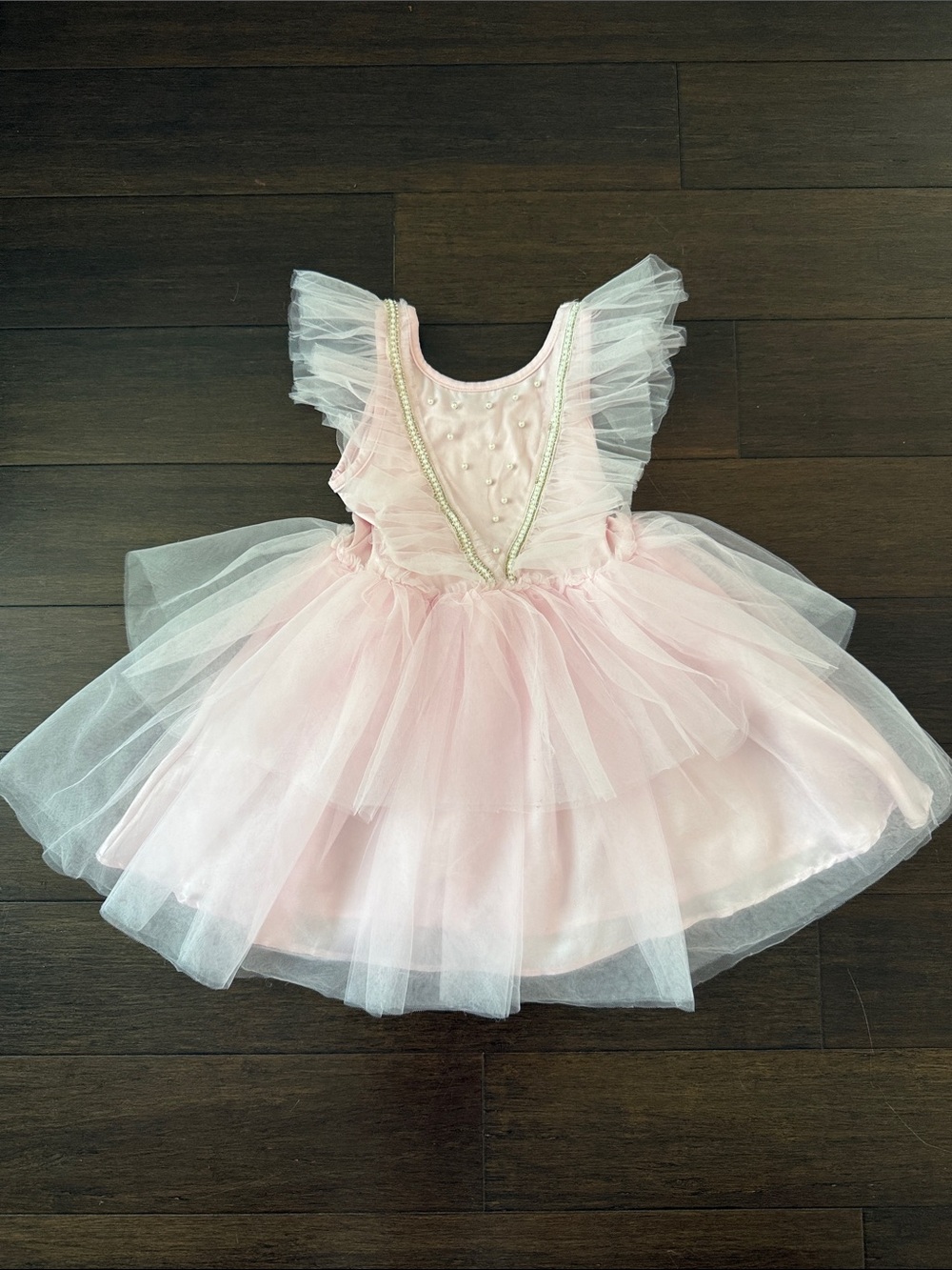 Delicate Pink Tulle Ballet Costume Dress for Kids